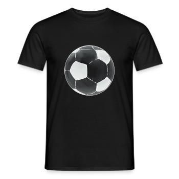 Fußbälle Sticker Schwarz Weiß Fußball - Männer T-Shirt - Schwarz - Vorne - AI Model Male 178 light (178cm)