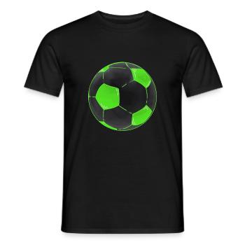 cool football sticker green black - Men's T-Shirt - black - Front - AI Model Male 178 light (178cm)