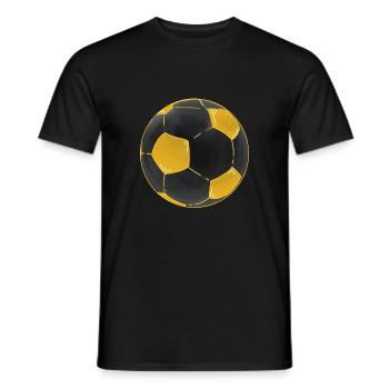 Football Black Gold Ball Sticker Footballer - Men's T-Shirt - black - Front - AI Model Male 178 light (178cm)