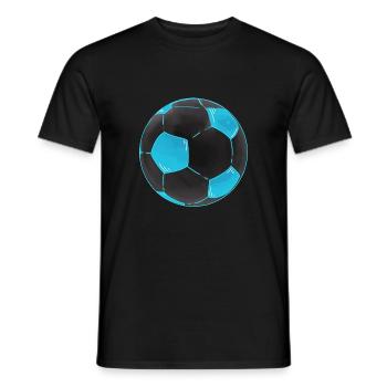 Football Black Blue Cool Football Sticker - Men's T-Shirt - black - Front - AI Model Male 178 light (178cm)