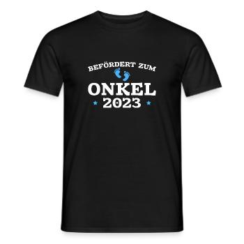 Werdender Onkel 2023 Schwangerschaft Verkündung - Männer T-Shirt - Schwarz - Vorne - AI Model Male 178 light (178cm)