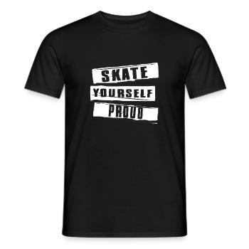 Art de planche à roulettes pour garçons filles hommes cadeaux de planche à roulettes - T-shirt homme - noir - Devant - AI Model Male 178 light (178cm)