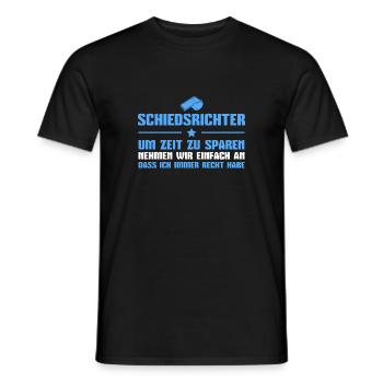 Schiedsrichter Fußball Unparteiischer Schiri - Männer T-Shirt - Schwarz - Vorne - AI Model Male 178 light (178cm)