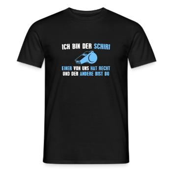 Schiedsrichter Fußball Schiri Geschenk - Männer T-Shirt - Schwarz - Vorne - AI Model Male 178 light (178cm)