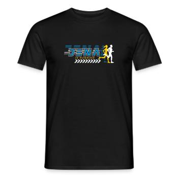Jena est en course - T-shirt homme - noir - Devant - AI Model Male 178 light (178cm)