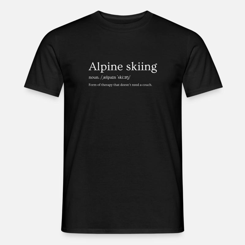 Alpine skiing dictionary - alpine skiing (dark c.) - Men’s T-shirt - black