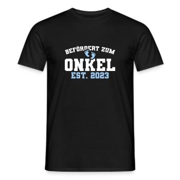 Werdender Onkel 2023 Schwangerschaft Verkündung - Männer T-Shirt - Schwarz - Vorne - AI Model Male 178 light (178cm)