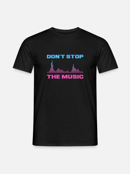 Techno Discjockey Auflegen im Club DJ Geschenk - Männer T-Shirt - Schwarz