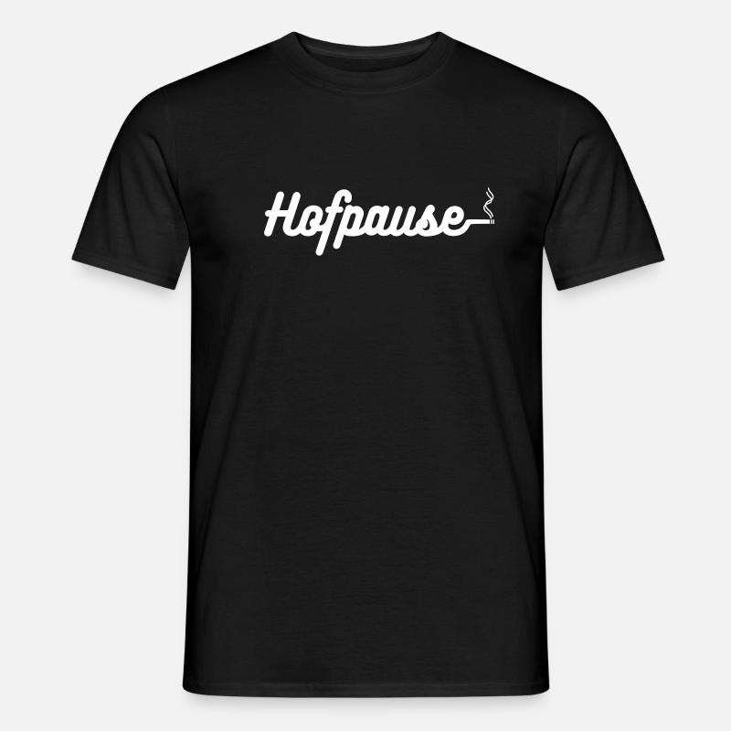 Pause Rauchen Hofpause Zigarette - Männer T-Shirt - Schwarz