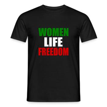 Women life freedom - T-shirt homme - noir - Devant - AI Model Male 178 light (178cm)