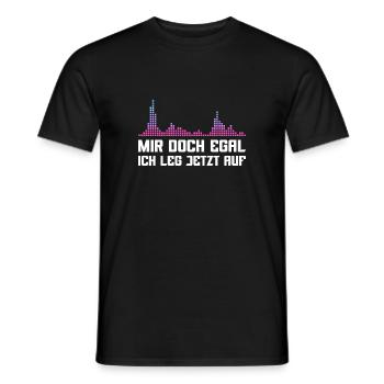 Mir doch egal Ich leg jetzt auf DJ - Männer T-Shirt - Schwarz - Vorne - AI Model Male 178 light (178cm)
