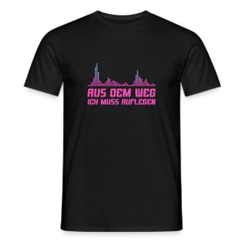Aus dem Weg ich muss auflegen DJ - Männer T-Shirt - Schwarz - Vorne - AI Model Male 178 light (178cm)