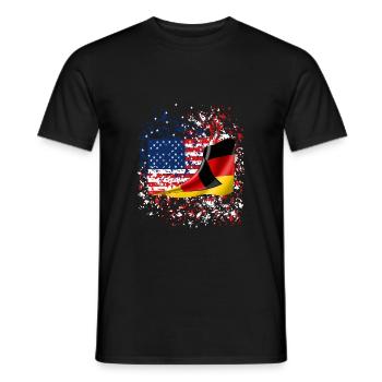 Freundschaft USA Deutsch - Männer T-Shirt - Schwarz - Vorne - AI Model Male 178 light (178cm)