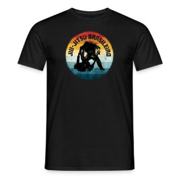 BJJ Jiu Jitsu brésilien - T-shirt homme - noir - Devant - AI Model Male 178 light (178cm)