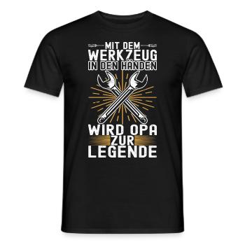 Opa Großvater - Männer T-Shirt - Schwarz - Vorne - AI Model Male 178 light (178cm)