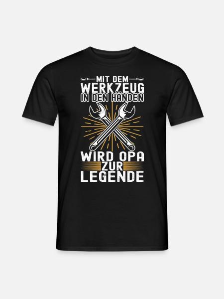 Opa Großvater - Männer T-Shirt - Schwarz