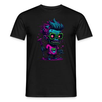 Bunter cooler Zombie - Männer T-Shirt - Schwarz - Vorne - AI Model Male 178 light (178cm)