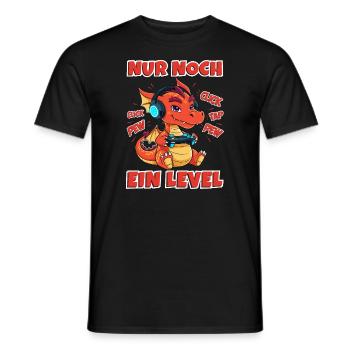 Gamer Dragon Cool Gaming Kids - Men's T-Shirt - black - Front - AI Model Male 178 light (178cm)
