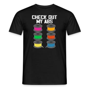 Schauen Sie sich meinen ABS Filament 3D-Drucker an - Männer T-Shirt - Schwarz - Vorne - AI Model Male 178 light (178cm)