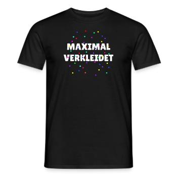 Maximal verkleidet Karneval Fasching - Männer T-Shirt - Schwarz - Vorne - AI Model Male 178 light (178cm)