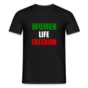 Women life freedom - T-shirt homme - noir - Devant - AI Model Male 178 light (178cm)