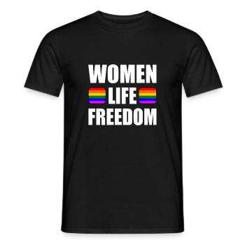 Women life freedom - Männer T-Shirt - Schwarz - Vorne - AI Model Male 178 light (178cm)