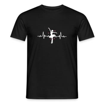 Ballett Ballerina Tanzen Herzschlag - Männer T-Shirt - Schwarz - Vorne - AI Model Male 178 light (178cm)