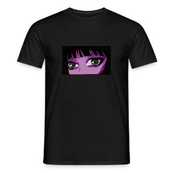 Anime Augen Manga Eyes - Men's T-Shirt - black - Front - AI Model Male 178 light (178cm)