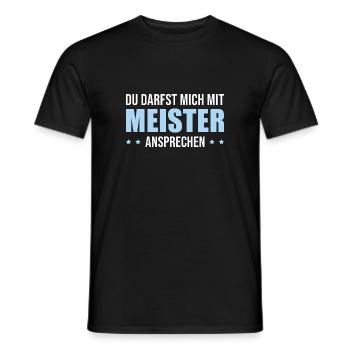 Meisterprüfung bestanden Meister Fortbildung - Männer T-Shirt - Schwarz - Vorne - AI Model Male 178 light (178cm)