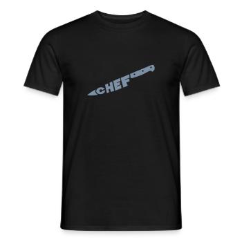chef couteau - T-shirt homme - noir - Devant - AI Model Male 178 light (178cm)