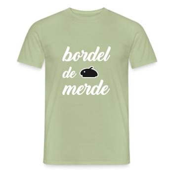 bordel de mer.. - T-shirt homme - vert sauge - Devant - AI Model Male 178 light (178cm)