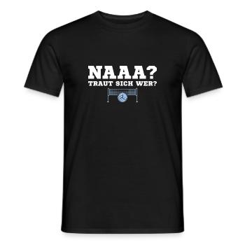 Volleyball Traut sich wer Volleyballer - Männer T-Shirt - Schwarz - Vorne - AI Model Male 178 light (178cm)