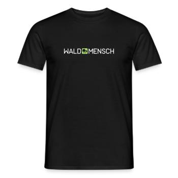 Waldmensch | Wald Bäume Waldbaden Natur Naturliebe - Männer T-Shirt - Schwarz - Vorne - AI Model Male 178 light (178cm)