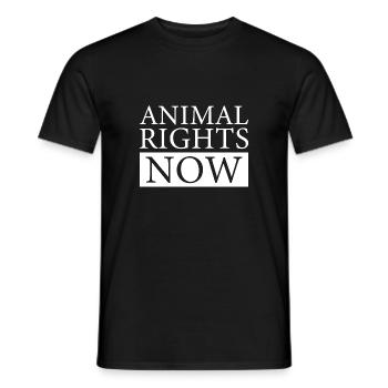 ANIMAL RIGHTS NOW - Men's T-Shirt - black - Front - AI Model Male 178 light (178cm)