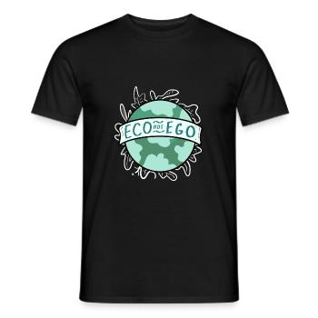Eco Non Ego Ecofriendly et le cadeau activiste - T-shirt homme - noir - Devant - AI Model Male 178 light (178cm)