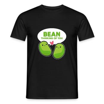 BEAN Think Vegetable Lovers Gift - Men's T-Shirt - black - Front - AI Model Male 178 light (178cm)