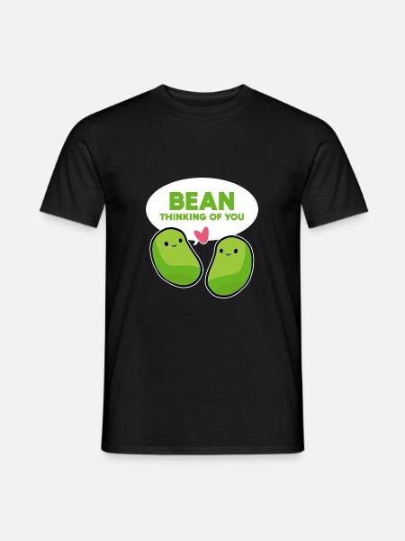 BEAN Think Vegetable Lovers Gift - Men's T-Shirt - black