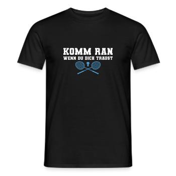 Badminton Komm ran Badmintonspieler - Männer T-Shirt - Schwarz - Vorne - AI Model Male 178 light (178cm)