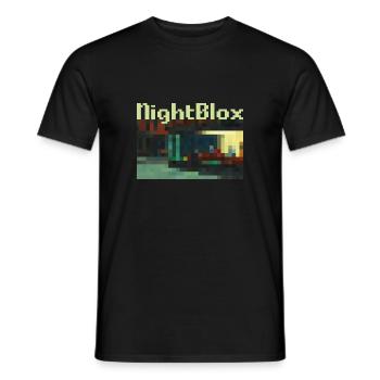 NightBlox - Männer T-Shirt - Schwarz - Vorne - AI Model Male 178 light (178cm)