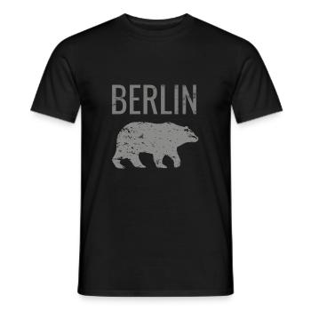 Berlin avec l’ours ours comme Berlin Rengain - T-shirt homme - noir - Devant - AI Model Male 178 light (178cm)