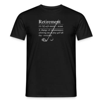 GOLF: Retirement Definition - Men's T-Shirt - black - Front - AI Model Male 178 light (178cm)