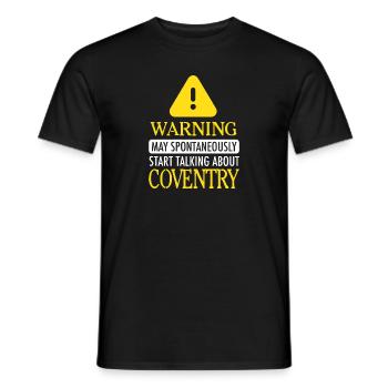 WARNING!: Coventry - Männer T-Shirt - Schwarz - Vorne - AI Model Male 178 light (178cm)
