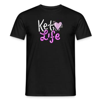 KETO DIET: Keto Life - Männer T-Shirt - Schwarz - Vorne - AI Model Male 178 light (178cm)