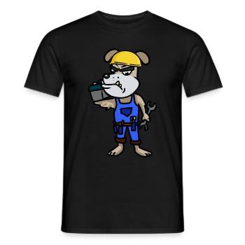 Crafts Craftsmen Construction site Occupations Entrepreneurs - Men's T-Shirt - black - Front - AI Model Male 178 light (178cm)