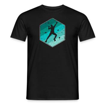 Klettern Boulder Bouldern Kletterer Bergsteiger - Männer T-Shirt - Schwarz - Vorne - AI Model Male 178 light (178cm)