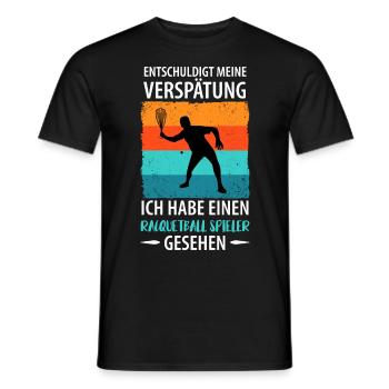 Racquetball Spieler - Männer T-Shirt - Schwarz - Vorne - AI Model Male 178 light (178cm)