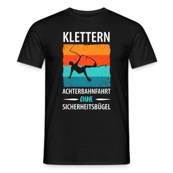 Vintage Bouldern Boulderer Klettern Kletterer - Männer T-Shirt - Schwarz - Vorne - AI Model Male 178 light (178cm)