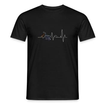 Schmied Herzschlag Goldschmied Hammer Amboss - Männer T-Shirt - Schwarz - Vorne - AI Model Male 178 light (178cm)