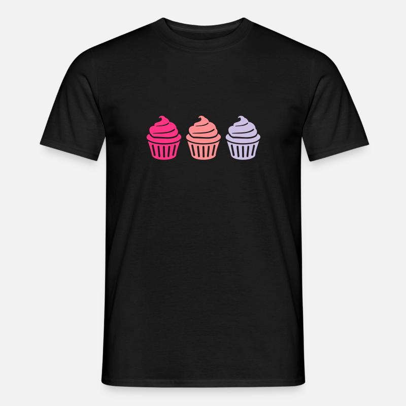 Cupcake - Männer T-Shirt - Schwarz