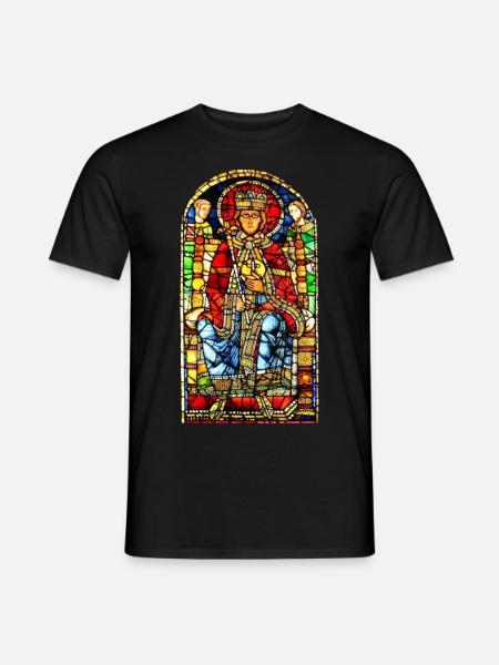 fenêtre de l'église cathédrale strasbourg - T-shirt homme - noir